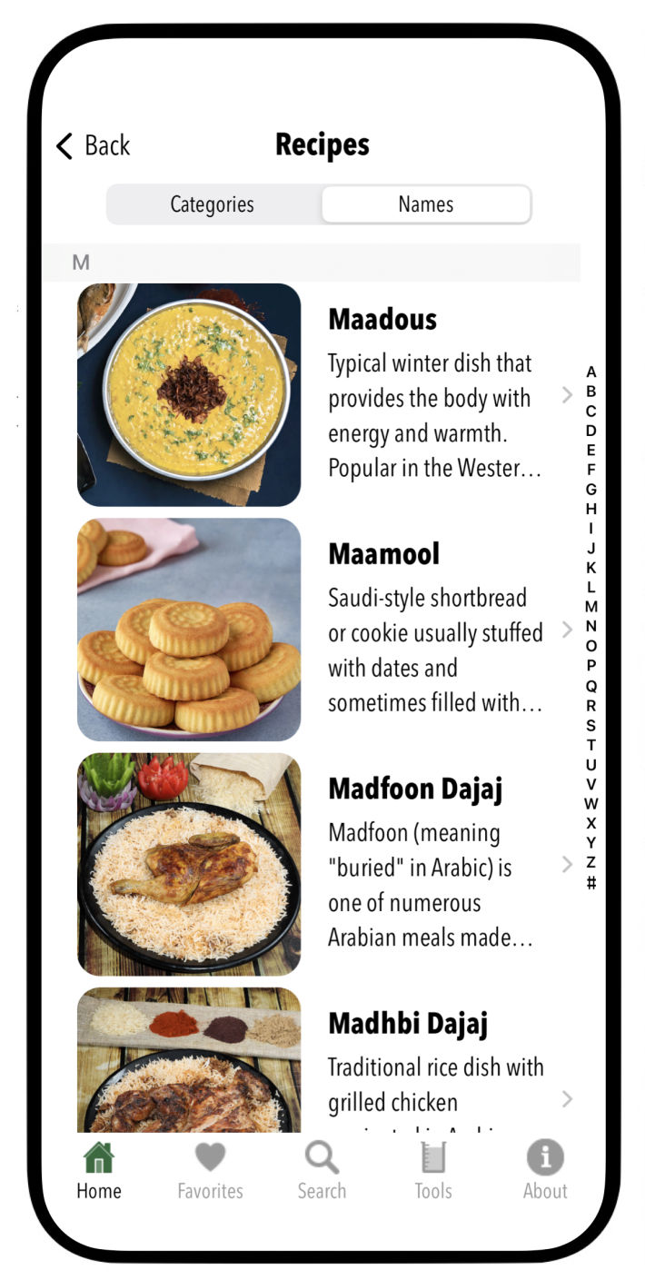 Saudi Recipes iOS App